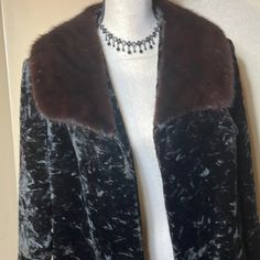 Black Velvet And Burgundy Mink Collar Jacket.No Button No Snap Closure. It Is Reversible, The Other Side Is Silk Velvet Beautiful Vintage Jacket.Size Small And Is In Very Good Condition. Measurements Are 23 Inches Length Pit To Pit Is 22 Inches Sleeves Are 22 Inches Long Collar Jacket, Silk Velvet, Vintage Jacket, The Other Side, Black Velvet, Snap Closure, Jackets & Coats, Jackets For Women, Velvet