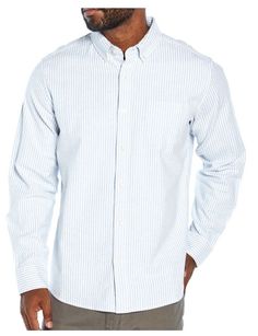 Men's GAP Long Sleeve Button Up Oxford Style Shirt - Brand new with tags DescriptionMade with cotton and spandex, the Oxford Shirt is soft and comfortable from the time you put it on until you take it off. Wear tucked or untucked with slacks for work. Or, you can wear this shirt untucked with your favorite jeans for an evening on the town.  SpecificationsEasy Relaxed Fit Contrast Neck Piping Button Down Collar Branded Buttons 98% Cotton, 2% Spandex COLOR:  Allure Striped (Blue) SIZE:  XXXLarge ( Classic Gap Cotton Shirt, Classic Cotton Gap Shirt, Gap Shirt With Pockets For Spring, Gap Cotton Shirt With Buttons, Gap Cotton Shirt With Pockets, Gap Casual Shirt With Button Closure, Casual Gap Shirt With Button Closure, White Cotton Shirt By Gap, White Cotton Gap Shirt