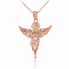 Solid 14k Gold Small Diamond Cut Angel Pendant Necklace Item No.: M178 Metal Type: 14k Solid Gold (Also Available In 10k Solid Gold) Metal Color: Yellow Gold Or White Gold Or Rose Gold) Measurement: Pendant Only Weight: 2.2 Grams Pendant W/Chain Weight: 2.4 - 2.6 Grams (Vary From Chain) Height: 1.36" (34.5 Mm) Width: 0.96" (24.4 Mm) Chain Is Available In 16", 18", 20", 22" . Chain Width: 0.9 Mm." Made In Usa. Please Allow 10-15 Days To Be Shipped. Angel Pendant Necklace, Shine Jewelry, Angel Jewelry, Gold Angel, Angel Pendant, Infinity Necklace, Rose Gold Pendant, Gold Eyes, Special Jewelry