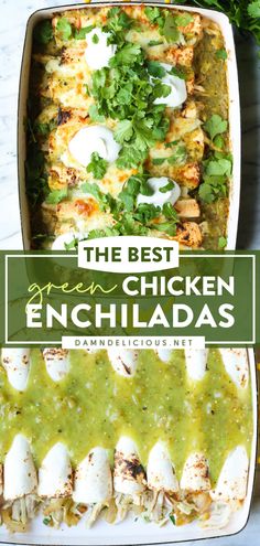 GREEN CHICKEN ENCHILADAS Chicken Vegetable Enchiladas, Meals That Make Good Leftovers, Things To Do With Rotisserie Chicken, Rotisserie Chicken Dinner Ideas, Chicken Verde Enchiladas, Green Enchiladas Chicken, Rotisserie Chicken Meals, New Dinner Ideas, Easy Sunday Dinner