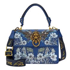 Sharif Legacy Museum Leather Dreamscape Satchel Make a bold fashion statement without saying a word when carrying this luxe leather satchel from Sharif. The embossed detail, stunning hardware and trendy guitar strap all combine for a look that's simply divine. Luxury Blue Satchel With Palladium Hardware, Luxury Leather Satchel Fashion Accessory, Blue Satchel With Palladium Hardware, Blue Satchel Shoulder Bag With Palladium Hardware, Luxury Blue Bag With Metal Hardware, Luxury Blue Bags With Metal Hardware, Designer Blue Satchel With Adjustable Strap, Luxury Leather Shoulder Bag With Hardware, Luxury Leather Shoulder Bag With Hardware Detail