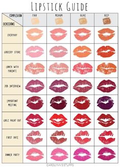 Best Lipstick Palette for Every Skin Tone | Best Makeup Tutorials Makeup Bibir, Make Up Guide, Lipstick Guide, Make Up Diy, Permanente Make-up, Best Makeup Tutorials, Makeup Tip, Lipstick Palette, Makeup 101