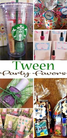 Best tween party favors Teen Party Favors, Sleepover Party Favors, Christmas Party Ideas For Teens, Girl Birthday Party Favors, Girls Party Favors, Girl Sleepover, Cute Birthday Ideas, Birthday Party For Teens