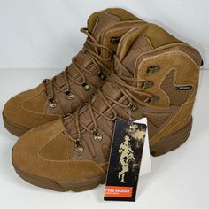 New In Box Brown Tactical Boots For Outdoor Activities, Brown Tactical Hiking Boots For Outdoor Activities, Tactical Brown Hiking Boots For Outdoor Activities, Brown Combat Work Boots For Outdoor Activities, Brown Combat Boots For Outdoor Activities, Tactical Brown Work Boots For Outdoor, Brown Tactical Work Boots For Outdoor Work, Brown Combat Waterproof Boots For Outdoor, Tactical Brown Work Boots For Outdoor Activities