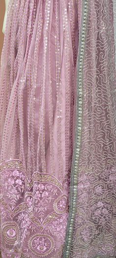 Lehenga Length 42 inches Crop Top Size 34 inches Crop Top Length 16 1/2 inches Ships immediately within USA Net Lehenga, Lehenga, Sequin Skirt, Crop Top, Ships, Crop Tops, Grey, Pink