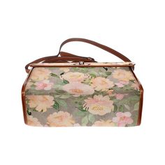 Nanny Rose Fairy Cottagecore retro Waterproof Canvas Satchel Bag Type: Waterproof Canvas, 10.63"(L) x 4.13"(W) x 7.87"(H), Brown Vegan Leather Strap 18.94 Oz. Made from high-grade waterproof canvas, durable, water-resistant. Can be used as a nice laptop iPad storage bag, business briefcase, college school bag, leisure travel tote bag, crossbody messenger bag, card wallet case, etc. Two interior pockets for small items one zipper pocket. Removable and adjustable shoulder strap. The shoulder strap Vintage Travel Box Bag With Large Capacity, Vintage Large Capacity Box Bag For Travel, Vintage Box Bag For Daily Use With Large Capacity, Retro Box Bag With Removable Pouch, Vintage Pink School Bag, Pink Vintage School Bag, Vintage Large Capacity Rectangular Box Bag, Pink Vintage Shoulder Bag, Vintage Square Box Bag For Travel