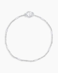 Achieve a timeless look with the Tatum Bracelet. This gorgeous silver-plated chain bracelet features a classic design that is perfect for any occasion. To wear, stack alongside other gold or beaded bracelets. More is more! Tatum Bracelet in Silver, Women's by gorjana Gorjana Jewelry, Bracelet Inspired, Bracelet In Silver, Yellow Opal, Dainty Bracelet, Chain Bracelets, Dainty Bracelets, Ring Size Guide, Silver Bracelets