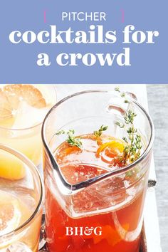 pitcher cocktails for a crowd