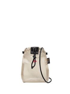 beige appliqué logo single shoulder strap top drawstring fastening main compartment Drawstring Shoulder Bag, Accessories Bags Shoes, Beach Accessories, Strap Top, Strap Tops, Beach Aesthetic, Fashion Branding, Bag Accessories, Shoulder Strap