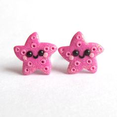 Purple Starfish Earrings Funny Starfish Glitter Earrings for - Etsy Cute Polymer Clay Earrings For Birthday, Cute Polymer Clay Earrings For Birthdays, Handmade Ocean-inspired Star Earrings, Fun Star-shaped Jewelry For Gifts, Kawaii Polymer Clay Earrings For Gift, Cute Pink Polymer Clay Earrings, Pink Star-shaped Kawaii Jewelry, Cute Handmade Star Jewelry, Cute Handmade Star-shaped Jewelry