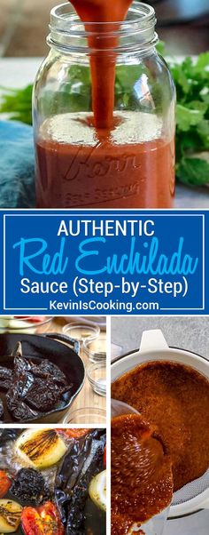 authentic red enchilada sauce step - by - step recipe in a jar