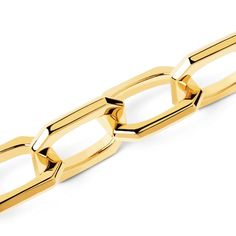 Redefine classic and style basics with the versatile design of this on-trend gold-plated link chain bracelet from PDPAOLA™ at Zales. Fashioned in brass with 18K gold plate Each link shines with angled edges for an octagonal shape. This bracelet adjusts up to 8.25 inches in length with a hinged link that connects to any other link. Modern Gold Chain Bracelet With Polished Finish, Formal Polished Link Chain Bracelet, Polished Chain Link Bracelet For Formal Occasions, Gold Plated Link Chain Bracelet With Polished Finish, Polished Finish Chain Link Bracelet For Formal Occasions, Classic Gold Chain Bracelet With Cable Chain, Formal Chain Bracelet With Polished Finish, Formal Polished Chain Link Bracelet, Modern Gold-tone Chain Bracelet For Formal Occasions