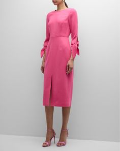 Carolina Herrera Dress, Pink Skirt Set, Wes Gordon, Carolina Herrera Dresses, Daytime Dresses, Jewel Neckline, Carolina Herrera, First Lady, Business Fashion