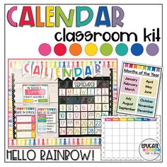 the calendar classroom kit is shown