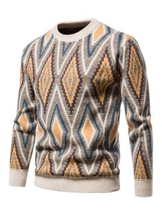 Men Pullover Sweater. Buy Diamond Jacquard Men Crew Neck Pullover Sweater a best seller at LeStyleParfait. Explore a wide collection of Men Pullover Sweaters - Experience unparalleled style and comfort with our Diamond Jacquard Men Crew Neck Pullover Sweater. This pullover sweater features a classic crew neck and long Winter Argyle Pattern Crew Neck Sweater, Casual Argyle Pattern Crew Neck Sweater, Brown Argyle Long Sleeve Sweater, Brown Long Sleeve Argyle Sweater, Brown Argyle Pattern Long Sleeve Sweater, Costume Africain, Mens Pullover Sweater, Men's Pullover, Jacquard Sweater