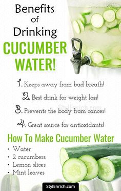 CucumberWaterNourish Your Body With World’s Best Detox DrinkWATER PHOTO Cucumber Water Benefits, Waktu Solat, Cucumber Benefits, Magia Das Ervas, Cucumber Water, Infused Water Recipes, Smoothie Detox