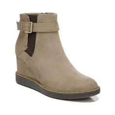 Manufacturer: Dr. Scholl's Shoes Size Origin: US Style Type: Ankle Boots Collection: Dr. Scholl's Shoes Closure: Material: Fabric/Man Made Fabric Type: Faux Suede Sku: BH5899683 Size: 8.5.  Color: Beige.  Gender: female.  Age Group: adult. Buckle Ankle Boots, Dr. Scholl's, Shoes Womens, Faux Suede, Gender Female, Clothing And Shoes, Age Group, Ankle Boots, Buckle