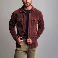 Season:Spring   Fall; Function:Breathable; Fabric:Cotton,Corduroy; Sleeve Length:Long Sleeve; Look After Me:Washable,Wet and Dry Cleaning; Gender:Men's; Style:Classic,Fashion,Streetwear; Tops Type:Corduroy Shirt,Summer Shirt,Button Up Shirt,Shirt; Occasion:Holiday,Daily,Casual,Going out; Pattern:Plain; Design:Button-Down; Neckline:Turndown; Front page:FF; Listing Date:08/30/2024 Red Shirt Outfits, Men Bodies, Shirt Outfit Men, Corduroy Shirt, Brown Outfit, Streetwear Tops, Red Dark, Green Long Sleeve, Mens Button Up