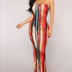 Nwt Bodycon Red/Multi Maxi Dress Multi Color 96% Rayon 4% Spandex Multicolor Bodycon Maxi Dress, Red Stretch Maxi Length Bodycon Dress, Red Strapless Stretch Maxi Dress, Multicolor Bodycon Maxi Dress For Night Out, Strapless Stretch Multicolor Maxi Dress, Bodycon Multicolor Maxi Dress For Night Out, Red Fitted Maxi Length Bodycon Dress, Fitted Multicolor Maxi Dress For Date Night, Red Strapless Bodycon Dress For Spring