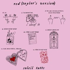 taylor swift swiftie tattoo red tattoo taylorsversion Taylor Swift Tattoo Matching, Swiftie Tattoo, 2023 Taylor Swift, Taylor Swift Ex, Fingerprint Tattoos, Song Tattoos, Taylor Swift Swiftie, Tattoo Red