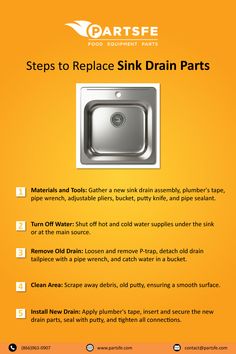 Sink Drain Replacement Restaurant Sink, Commercial Kitchen Faucet, Drain Repair, Commercial Sink, Food Scraps, Drain Cover, Plumbing System