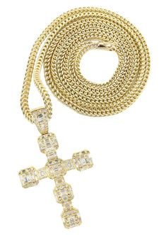 14k yellow gold diamond cross pendant & franco chain which comes in 1.9 Inches in length and 1.1 Inches in width. The pendant weights appx 7 grams has 2.68 Carats of Vs quality diamonds. The chain options include a gold cuban chain, franco or rope with a width of 3mm's and the length can be selected to any preference.  -100% REAL GOLD -LIFETIME WARRANTY -LIFETIME MAINTENANCE -LIFETIME UPGRADE -15 DAY MONEY BACK GUARANTEE -FREE SHIPPING -FINANCING AVAILABLE Gold Diamond Cross Necklace, Gold Cuban Chain, Diamond Cross Necklace Gold, Xo Jewelry, Gold Earrings For Men, Diamond Cross Necklace, Mens Diamond Bracelet, Silver Chain For Men, Gold Watches Women