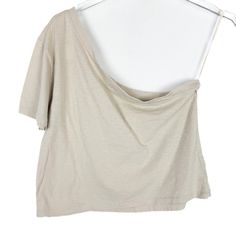 Super Cute Aerie One Shoulder Short Sleeve Cropped T-Shirt! Brand New With Tags! Approx. 17" Armpit To Armpit Approx. 17.5" L Shoulder Seam To Hem Please See Pics For Fabric Content *M0234 4o T Shirt Brand, Cropped T Shirt, Crop Tshirt, Shirt Brand, New Color, Oatmeal, One Shoulder, Super Cute, Tops & Tees