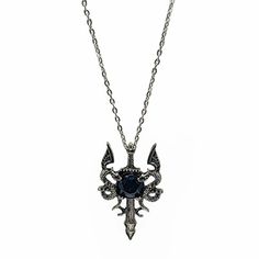 Unleash the Power of the Dragon with our Black Obsidian Sword Necklace Introducing the Necklace -Dragon Sword -Black Obsidian! This badass necklace is not your average piece of jewelry. It's made of sleek black obsidian and features a dragon sword design that will make you feel like a warrior.The black obsidian is not only stylish, but it's also believed to have protective properties, making this necklace both fashionable and functional. Whether you're slaying dragons or just going about your da Necklace Dragon, Symbol Of Strength, Unique Necklace, Black Obsidian, A Dragon, The Dragon, Unique Necklaces, Black