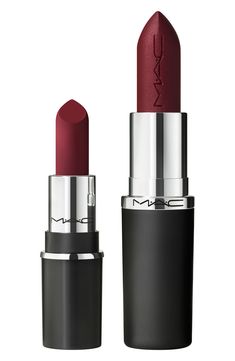 What it is: A silky matte lipstick with full-coverage, pigment-rich color and 12 hours of comfortable wear in a miniature on-the-go size.What it does: Miniature size. M∙A∙Cximal impact. MAC's iconic lipstick has been maxed out to give lips more with a silky matte finish and good-for-lips formula that looks richer, feels better and lasts longer. Get more color with full-coverage, pigment-rich payoff in our widest range of 40 artist-approved shades. Get more comfort with a creamy blend of coconut Mac Mini Lipstick, Girl Therapy, Mini Lipstick, Hairstyling Products, Brown Lipstick, How To Look Rich, How To Apply Lipstick, Rollerball Perfume, Mac Mini