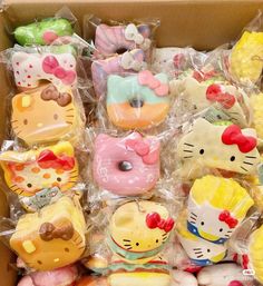 hello kitty donuts and other treats in a box