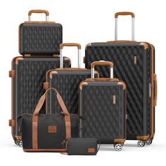 Weaving Pattern 5 Pieces Set Luggage Travel Suitcase TR002 Set includes: 1 pc x 12 inch Mini Auitcase 1 pc x 18 inch Carry on Luggage 1 pc x 20 inch Carry on Luggage 1 pc x 24 inch Medium Checked Luggage 1 pc x 28 inch Large Check-in Suitcase <span data... Matching Luggage Sets, Travel Suitcases, Travel Luggage Set, Hardside Spinner Luggage, Lightweight Luggage, Checked Luggage, Mini Vacation, Travel Suitcase, Suitcase Set