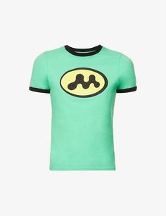 MOWALOLA - Dropout logo-print cotton-jersey T-shirt | Selfridges.com The Dropout, Saint Kitts And Nevis, Suits You, The Fashion, Fashion Statement, Printed Cotton, Round Neck, Tie Dye, Short Sleeves