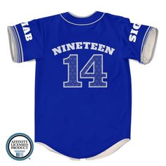 Organizations :: Fraternities :: Phi Beta Sigma :: Phi Beta Sigma - Baseball Jersey - Classic Greek Letters - GOMAB Blue Team Spirit Baseball Jersey For Baseball Season, Blue Baseball Jersey For Sports Events During Baseball Season, Blue Letter Print Baseball Jersey For Baseball Season, Customizable Collegiate Jersey For Baseball Season, Blue Baseball Jersey With Letter Print For Baseball Season, Blue Baseball Jersey With Letter Print, Baseball Season Jersey For Team Events, Blue Baseball Jersey With Baseball Collar For Team Events, Varsity Baseball Jersey With Baseball Collar For Team Events