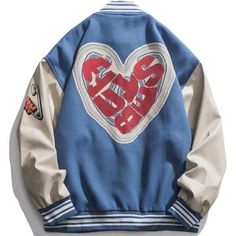 Features This Letter Love Fomaming Varsity Jacket Brings You A Strong Fashion Trend And Brand-New Experience. The Youthful Blue Color Combined With The Classic Jacket Version, As Well As The Love Foaming Print Design On The Back, With Short-Sleeved Or Sweatshirt All Show The Vitality And Youth Fabric The Oversized Letterman Jacket Made Of Premium Meterial, Very Soft And Comfortable To Wear Occasions These Varsity Jackets Can Be Dressed On Multiple Occasions. They Are Very Trendy And Cool, Whethe Cheap Hooded Jacket With Letter Print, Cheap Casual Patchwork Varsity Jacket, Luxury Long Sleeve Varsity Jacket With Pockets, Cheap Varsity Jacket With Letter Patch For Fall, Affordable Green Varsity Jacket With Long Sleeves, School Jacket Uk, Casual Cheap Varsity Jacket For Streetwear, Varsity Jacket With Hoodie, Oversized Letterman Jacket