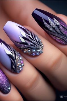 Purple Nail Art, Light Nails, Smink Inspiration, Makijaż Smokey Eye, Elegant Nails, Luxury Nails, Fabulous Nails, Nail Designs Spring, Nail Art Hacks