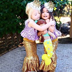 GOLD mermaid skirt, halloween costume, toddler mermaid costume, mermaid costume, halloween costume, Toddler Mermaid Costumes, Baby Leotard, Mermaid Birthday Outfit, Costume Mermaid, Gold Halloween, Costume Toddler, Labrant Family, Labrant Fam, Gold Mermaid