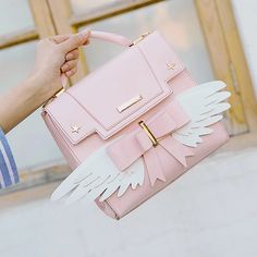 Japanese Wings Shoulder Bag SE20233 – SANRENSE Pink Handheld Satchel, Pink Handheld Portable Satchel, Pink Handheld Shoulder Bag For School, Pink Handheld Satchel For School, Trendy Pink Portable Satchel, Pink Satchel Shoulder Bag, Pink Rectangular Portable Satchel, Pink Handheld Shoulder Bag With Detachable Strap, Pink Handheld Satchel For Daily Use