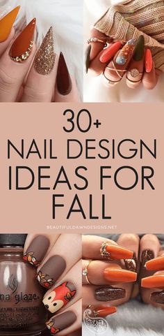 Autumn Nail Art Designs Fall Leaves, November Nails Designs Fall 2023, Nails Inspiration Herbst, Trendy Fall Nail Designs 2022, Gel Nail Designs For Fall Autumn, Acrylic Nail Designs Autumn, Fall Nails Ideas Autumn Almond, Autumn Nail Ideas Gel, Coffin Nails Designs Fall