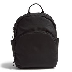 Featuring interior and exterior pockets along with a secure zip closure, this small backpack is perfect for workday, weekend or travel. Details: Two compartments. Exterior features two side pockets. Interior features two slip pockets and a zip pocket. Zip closure. Capacity 12 L. Care Tips: Spot clean with mild detergent and a soft, damp cloth, rinse thoroughly; lay flat to dry On-the-go Backpack With Anti-theft Pocket, Nylon Backpack With Anti-theft Pocket For On-the-go, Everyday Nylon Backpack With Zipper Pocket, Commuting Backpack With Zipper Pocket, Everyday Softback Backpack With Zipper Pocket, Softback Backpack With Anti-theft Pocket For On-the-go, On-the-go Softback Backpack With Anti-theft Pocket, On-the-go Nylon Backpack With Pockets, Versatile Everyday Backpack With Anti-theft Pocket