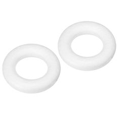 two white o - rings on a white background with no one in the photo looking at them