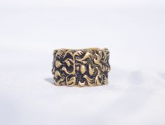 The Gucci Lionhead Mane Ring in Antique Gold is crafted in Italy from gold-tone metal with an antique, aged finish. This thick, slip on ring features a textured design reminiscent of a lion's mane, and a Gucci logo. Gold Lionhead Mane Ring Gold-tone metal Antique, aged finish Slip on style Lion's mane, textured design Gucci logo engraving Size M (7) Product number 476854 Made in Italy @gavriel.us Gucci Gang ✅💯 #gucci #guccigang #guccigang🇳🇵 #designer #luxury #gavriel_us ♬ GUCCI GANG CHECK - C Lion's Mane, Chanel Designer, Gucci Designer, Dior Designer, Lion Mane, Gucci Logo, Louis Vuitton Designer, Textured Design, Texture Design