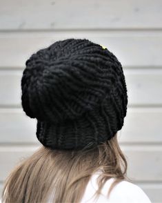 Super Big Head Beanie Chunky Knit Hat Slouchy Beanie - Etsy Poland Outdoor Slouchy Beanie Cap, Slouchy Outdoor Beanie Cap, Outdoor Slouchy Beanie Hat, Slouchy Beanie For Outdoor, Black Acrylic Yarn Beanie For Winter, Winter Black Acrylic Yarn Beanie, Black Acrylic Yarn Beanie Cap, Black Acrylic Yarn Beanie, Black Acrylic Yarn Beanie One Size