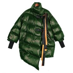 Green Parka For Fall, Green Long Sleeve Parka For Fall, Green Fall Parka, Casual Green Winter Outerwear, Trendy Green Fall Outerwear, Oversized Green Parka For Fall, Green Puffer Jacket For Cold Weather, Green Hooded Outerwear For Fall, Casual Dark Green Outerwear For Fall