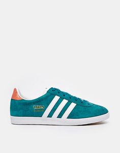 Discover Fashion Online Teal Sneakers, Adidas Retro, Signature Logo Design, Adidas Classic, Sneaker Lovers, Online Fitness, Adidas Outfit, Adidas Gazelle Sneaker