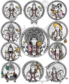 the nine avatars of hindu deities