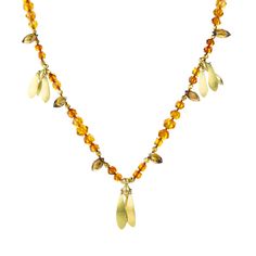 Gabriella Kiss Amber Wasp Necklace | Quadrum Gallery Gabriella Kiss, Hudson Valley Ny, Amber Beads, Quartz Beads, Hook Clasp, Queen Bee, Wasp, Queen Bees, Fall Style