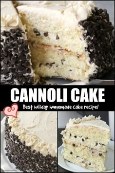 a collage of photos showing different types of cake