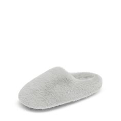 Comfortable Slip-on Slippers With Soft Texture, Foam Slip-on Slippers For Indoor Use, Gray Synthetic Slippers With Textured Footbed, Comfortable Foam Slippers With Round Toe, Comfortable Slippers With Soft Texture And Round Toe, Gray Synthetic Flat Slippers, Flat Foam Slippers With Cushioned Footbed, Soft Texture Indoor Slippers With Round Toe, Indoor Non-slip Foam Slippers