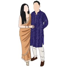 Indian Wedding Couple Outfits, Bride Groom Indian, Wedding Couple Outfits, Bride And Groom Clipart, Groom Clipart, Saree Kurta, Groom Cartoon, Wedding Caricature