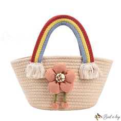 Bird in Bag - Small bags female new handbag fresh sweet cotton linen woven bucket bag Bucket Bag Style, Street Trends, Bird In Bag, New Handbags, Small Bags, Cotton Linen, Straw Bag, Bucket Bag, Bags Handbags